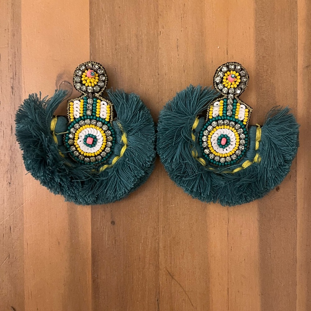 Bohemian Beaded Fringe Earrings